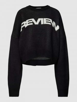 Dzianinowy sweter oversize Review czarny