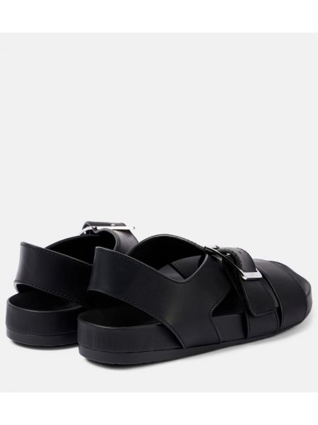 Usnjene nizki čevlji Loewe črna
