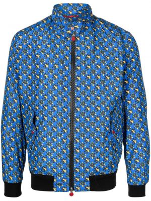 Geblümte bomberjacke mit print Kiton blau