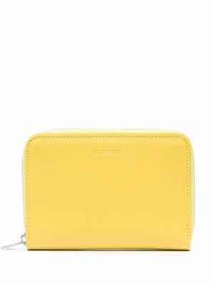 Πορτοφόλι με φερμουάρ με τσέπες Jil Sander κίτρινο