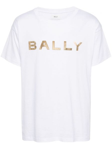 Памучна тениска с принт Bally