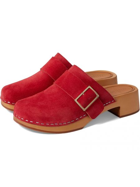 Сабо Swedish Hasbeens Slejf Clog, Rosso Suede
