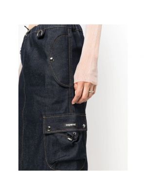 Spódnica jeansowa z kieszeniami Coperni niebieska
