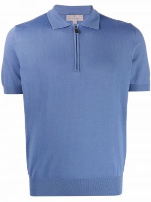 Polo marškinėliai Canali mėlyna