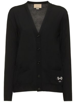 Cardigan en laine Gucci noir