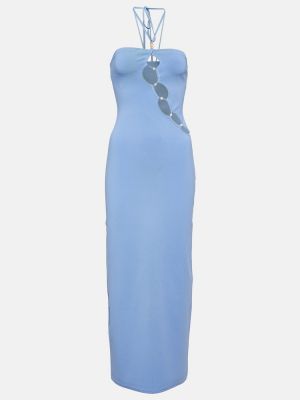 Dlouhé šaty s korálky Sir modré