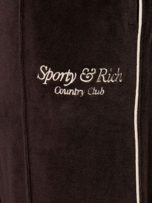 Είδος βελούδου παντελόνι Sporty & Rich καφέ