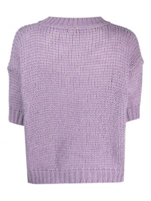 Megztas vilnonis marškinėliai Roberto Collina violetinė