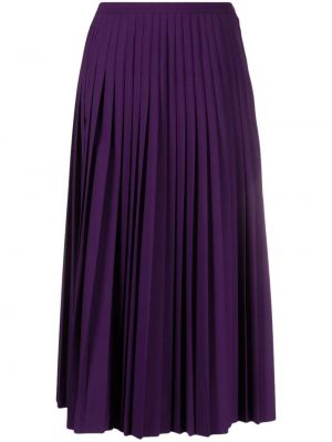 Plisované vlněné midi sukně Alberta Ferretti fialové