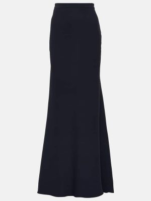 Hedvábné dlouhá sukně s vysokým pasem Valentino modré