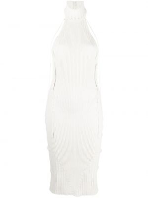 Πλεκτή αμάνικο φόρεμα Andreadamo λευκό
