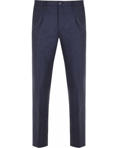 Шерстяные классические брюки Jacob Cohen синие