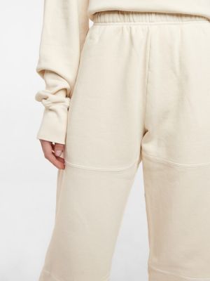 Bavlnené teplákové nohavice Les Tien biela