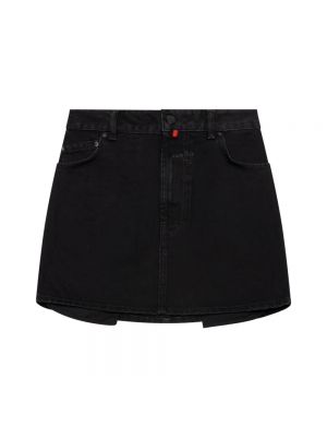 Czarna spódnica jeansowa 032c