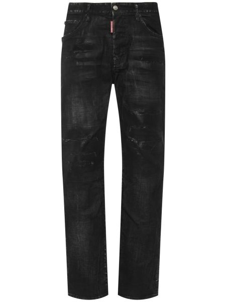 Stretchjeans i bomull Dsquared2 svart