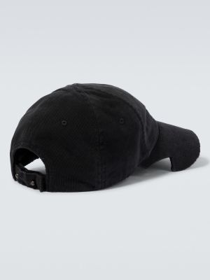 Gorra desgastada de algodón Balenciaga negro
