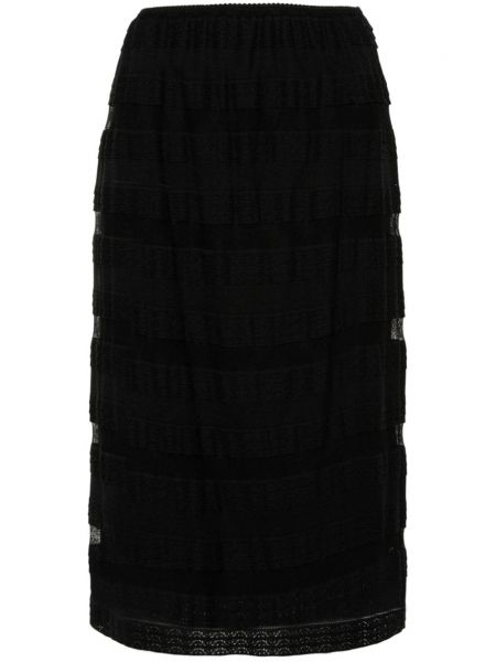 Černé krajkové midi sukně Nº21