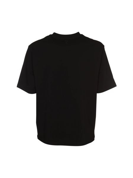 Camiseta de algodón Ami Paris negro