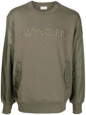 Trykt bomull sweatshirt Moncler grønn