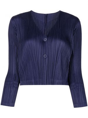 Kardigan Pleats Please Issey Miyake - Niebieski
