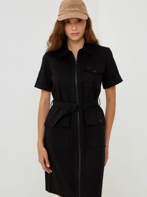 Платье-рубашка Lacoste черное