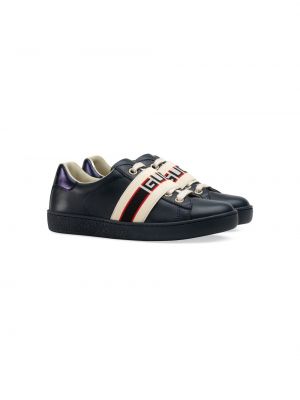 Stripete sneakers for jenter Gucci Kids blå