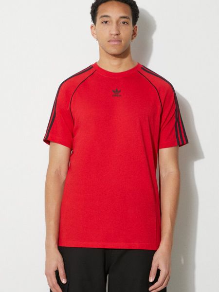 Bombažna majica Adidas Originals rdeča