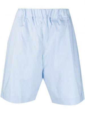 Bombažne kratke hlače z vezenjem Laneus modra