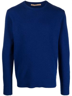 Пуловер с кръгло деколте Nuur синьо
