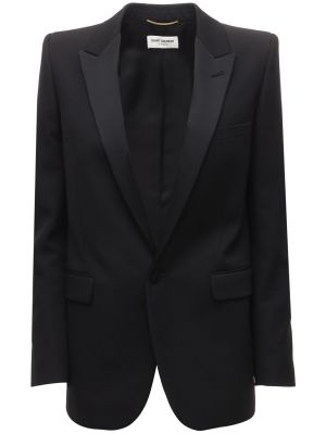 Blazer de lana Saint Laurent negro