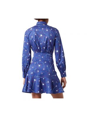 Sukienka bawełniana z nadrukiem Love Moschino niebieska