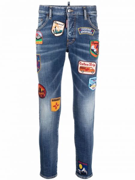 Skinny fit-jeans Dsquared2 svart