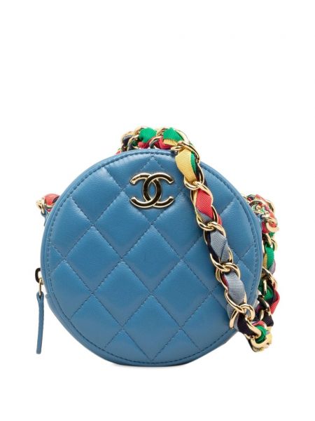 Stepēta clutch somiņa Chanel Pre-owned zils