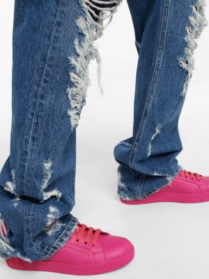 Sneakersy skórzane Dolce&gabbana różowe