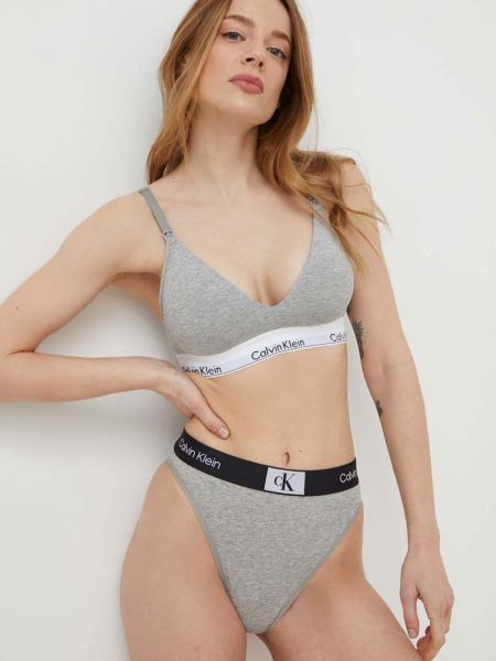 Melanžová podprsenka Calvin Klein Underwear šedá