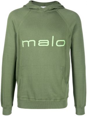 Raštuotas džemperis su gobtuvu Malo žalia