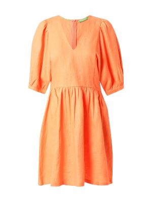 Dolga obleka United Colors Of Benetton oranžna