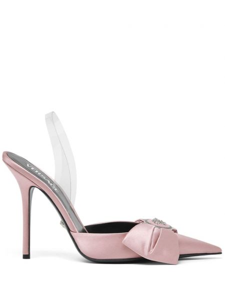 Slingback satin riemchenpumps Versace pink