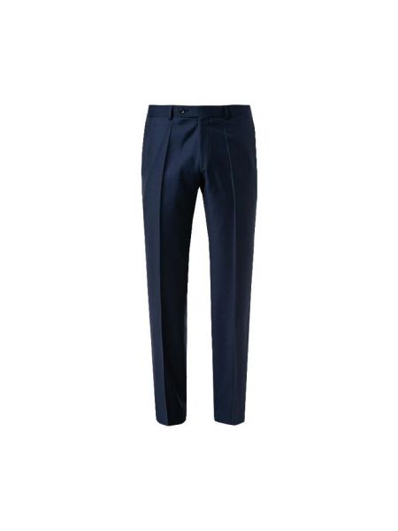 Spodnie garniturowe wełniane skinny fit Roy Robson niebieskie