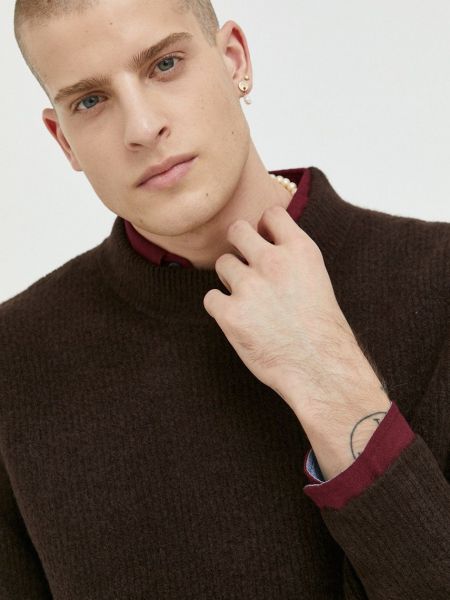 Коричневый шерстяной свитер Premium By Jack&jones