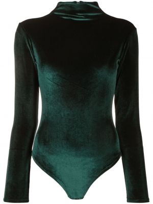 Žametno bodi iz rebrastega žameta Atu Body Couture zelena