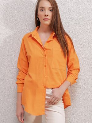 Oversize риза Bigdart оранжево
