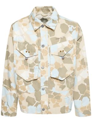 Veste en coton à imprimé à imprimé camouflage Objects Iv Life beige