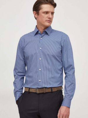 Koszula slim fit Boss niebieska