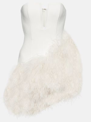 Φόρεμα με φτερά David Koma λευκό