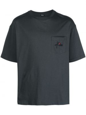 T-shirt ricamato Kiton grigio
