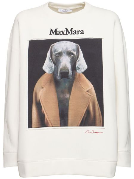 Jersey trykt bomull sweatshirt Max Mara