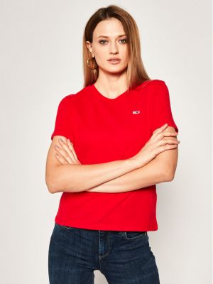 Tricou Tommy Jeans roșu