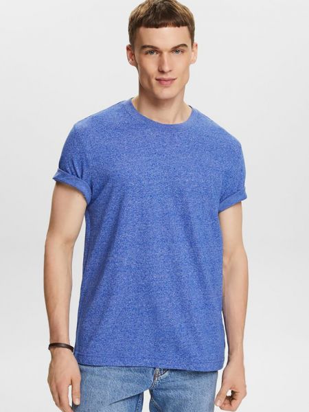 Хлопковая футболка Esprit синяя