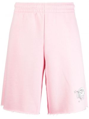Pantaloni scurți cu imagine Vetements roz